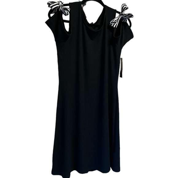 Relativity dress ribbon tie cold shoulder ribbed stretch small NEW NWT - Picture 1 of 4